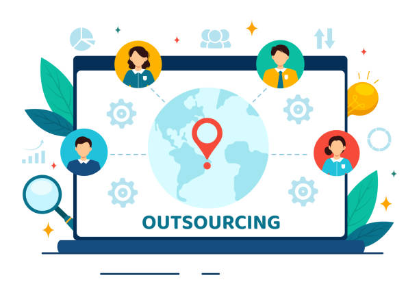 illustration vectorielle de l'outsourcing - outsourcer à Madagascar - Buro Services