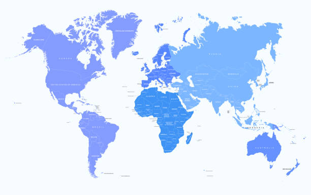 une illustration vectorielle de la carte du monde - services de domiciliation - Buro Services