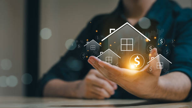 un homme tenant une illustration d'un bâtiment - recherche location de bureau pour entreprises - Buro Services