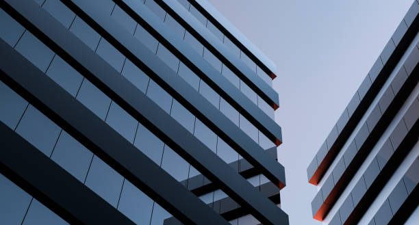 Deux bâtiments modernes aux façades vitrées - société de domiciliation - Buro Services